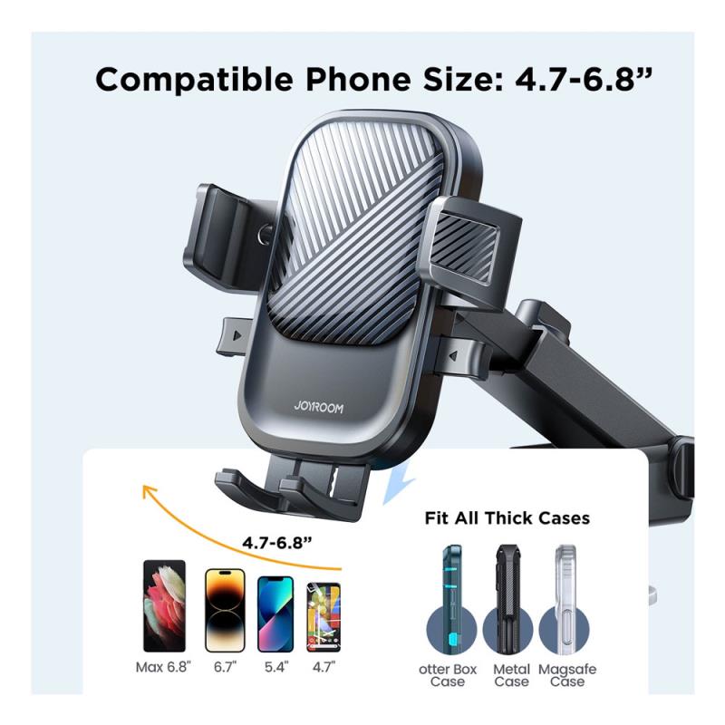 Universal Βάση Στήριξης για Ταμπλό & Παρμπρίζ Joyroom JR-OK6 για Smartphones 4.7-6.8" Μαύρο