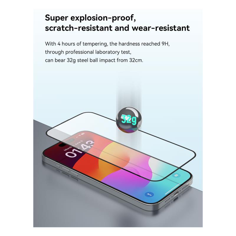 Tempered Glass Full Face Entire View Devia Apple iPhone 15 Plus Star Μαύρο (1 τεμ.)