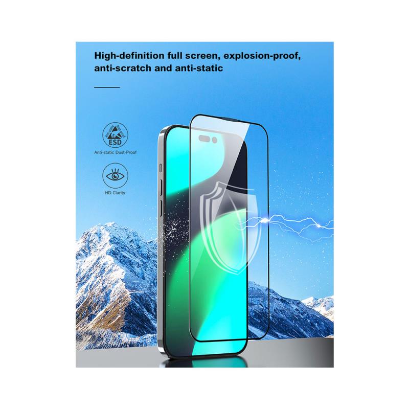Tempered Glass Full Face Anti-Static Devia Apple iPhone 14 Plus Van Μαύρο (1 τεμ.)