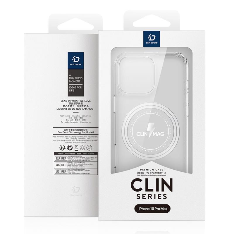 Θήκη TPU & PC Dux Ducis Apple iPhone 16 Pro Max Magnetic MagSafe Clin Διάφανο
