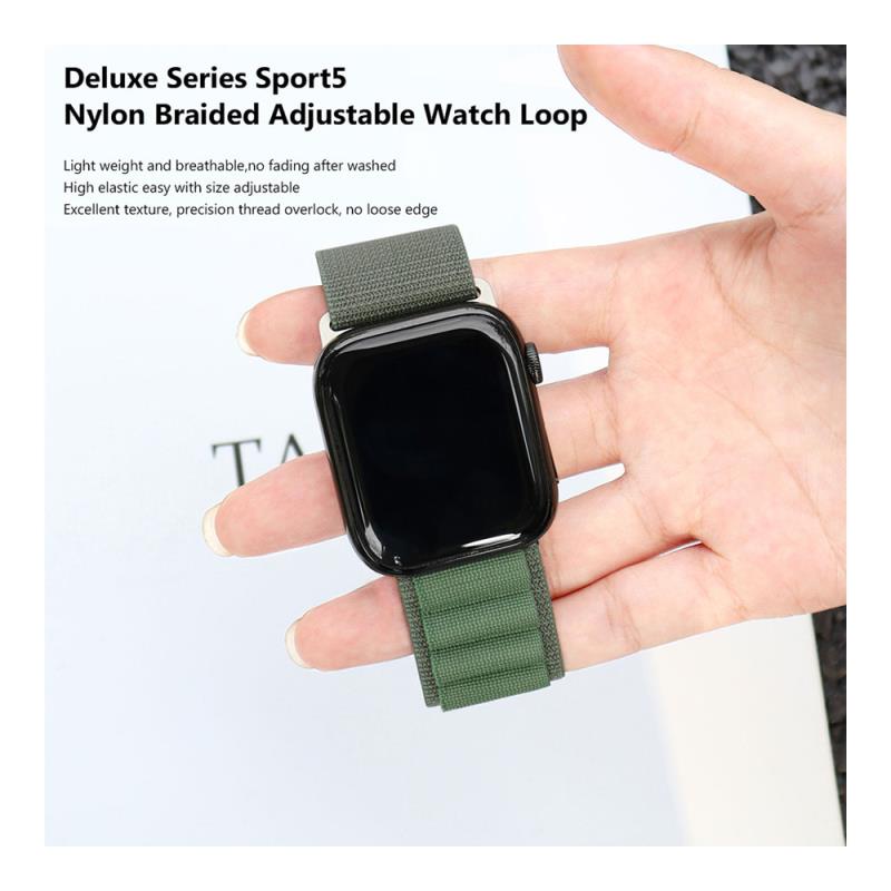Λουράκι Devia Sport5 Nylon Woven Apple Watch (38/ 40/ 41/ 42mm) Deluxe Χακί