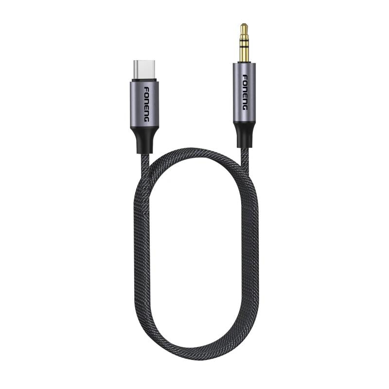 Καλώδιο Ήχου Foneng BM31 Metal USB C σε 3.5mm 1m Μαύρο