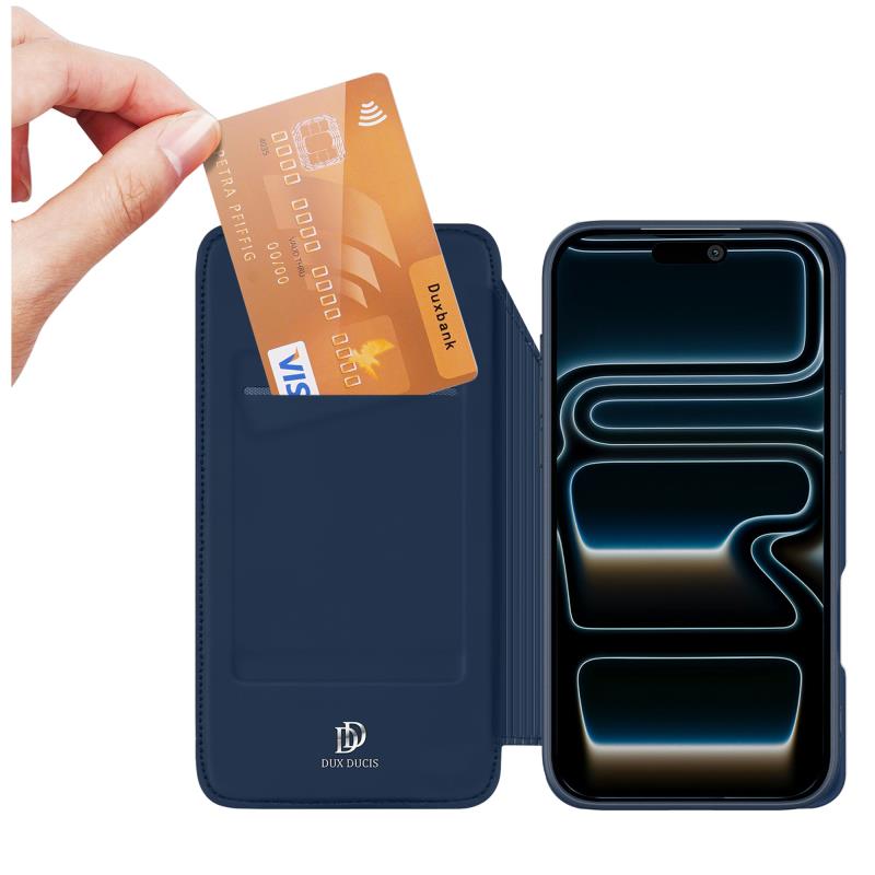 Θήκη Flip Dux Ducis Apple iPhone 17 Pro Skin Pro Μπλε