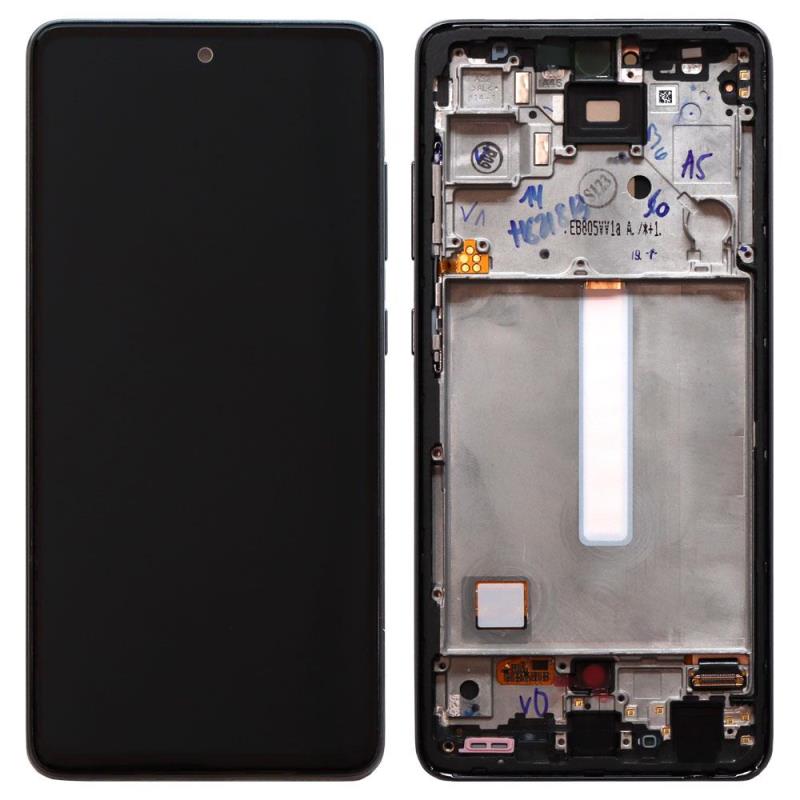 Οθόνη με Touch Screen & Μπροστινή Πρόσοψη Samsung A525F Galaxy A52/ A526B Galaxy A52 5G Μαύρο (Original)