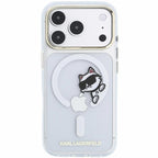 Θήκη PC/TPU Karl Lagerfeld Magsafe Apple iPhone 18 Pro Max/ 17 Pro Max IML Peekaboo Print & Metal Frame Choupette Διάφανο