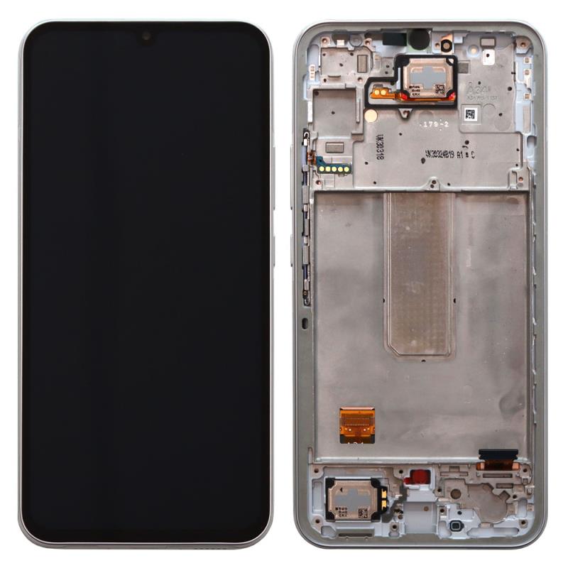 Οθόνη με Touch Screen & Μπροστινή Πρόσοψη Samsung A346B Galaxy A34 5G Ασημί (Original)