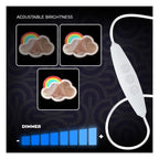 Neon LED Forever Light Καθρέπτης FMNE05 CLOUD Πολύχρωμο