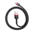 Καλώδιο Σύνδεσης USB 2.0 Baseus Cafule USB A σε USB C 15W 3A 1m Μαύρο-Κόκκινο