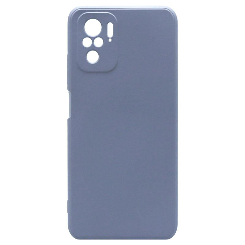 Θήκη Liquid Silicon inos Xiaomi Poco M5S/ Redmi Note 10/ 10S L-Cover Γκρι-Μπλε
