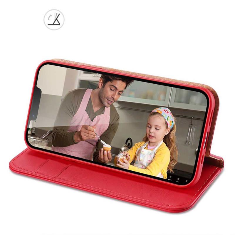Θήκη Δερμάτινη Dux Ducis Hivo RFID Wallet Apple iPhone 15 Pro Max Κόκκινο