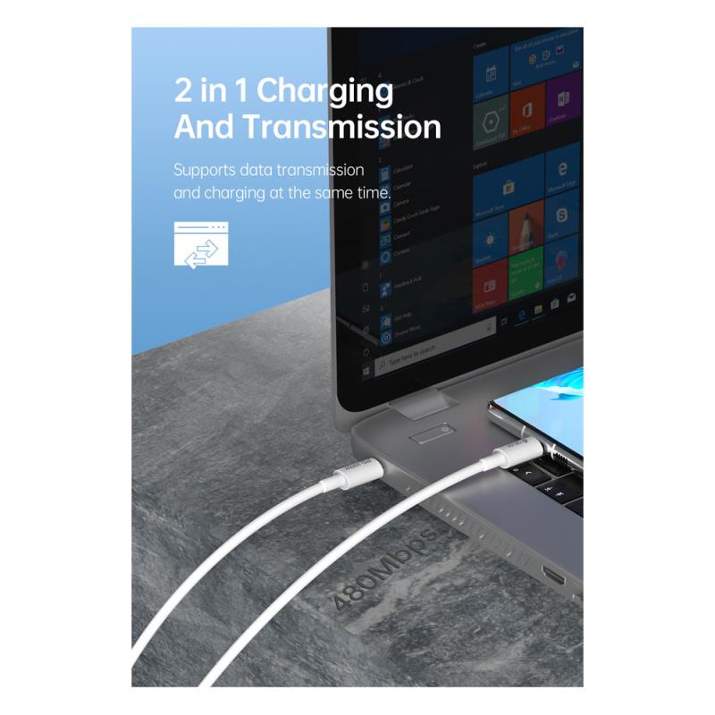Devia GS-W45A0948 Rocket 45W USB C PD Fast Travel Charger with 1.5m USB C to USB C Cable Smart White