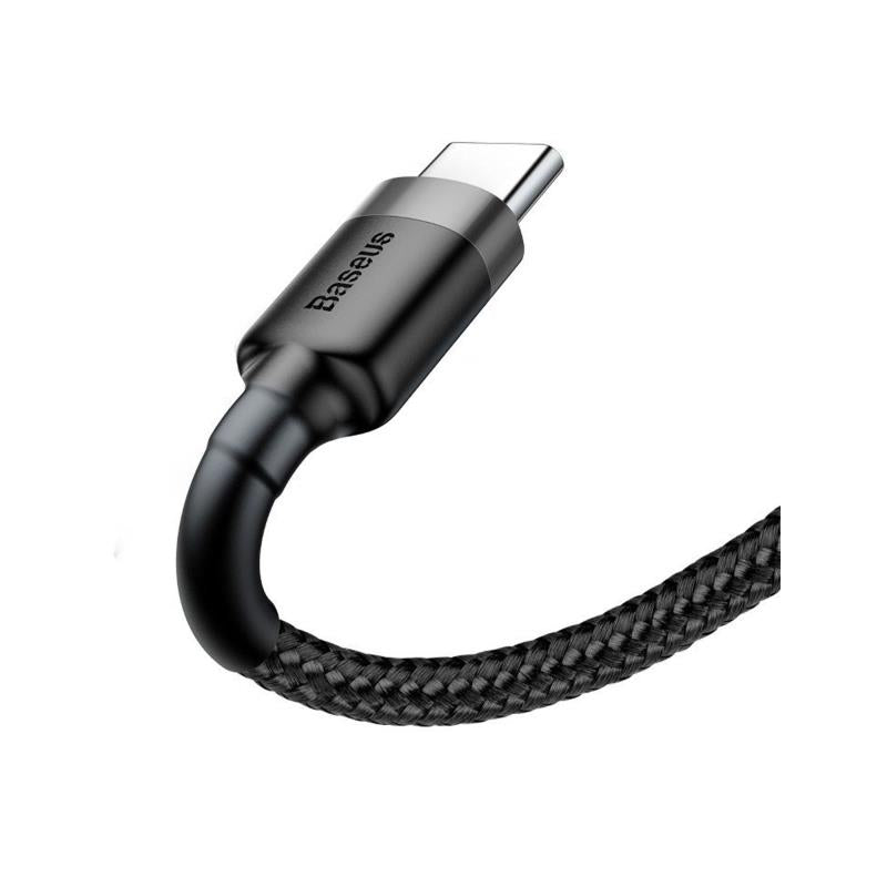 Καλώδιο Σύνδεσης USB 2.0 Baseus Cafule USB A σε USB C 3A 1m 480Mbps Μαύρο-Γκρι