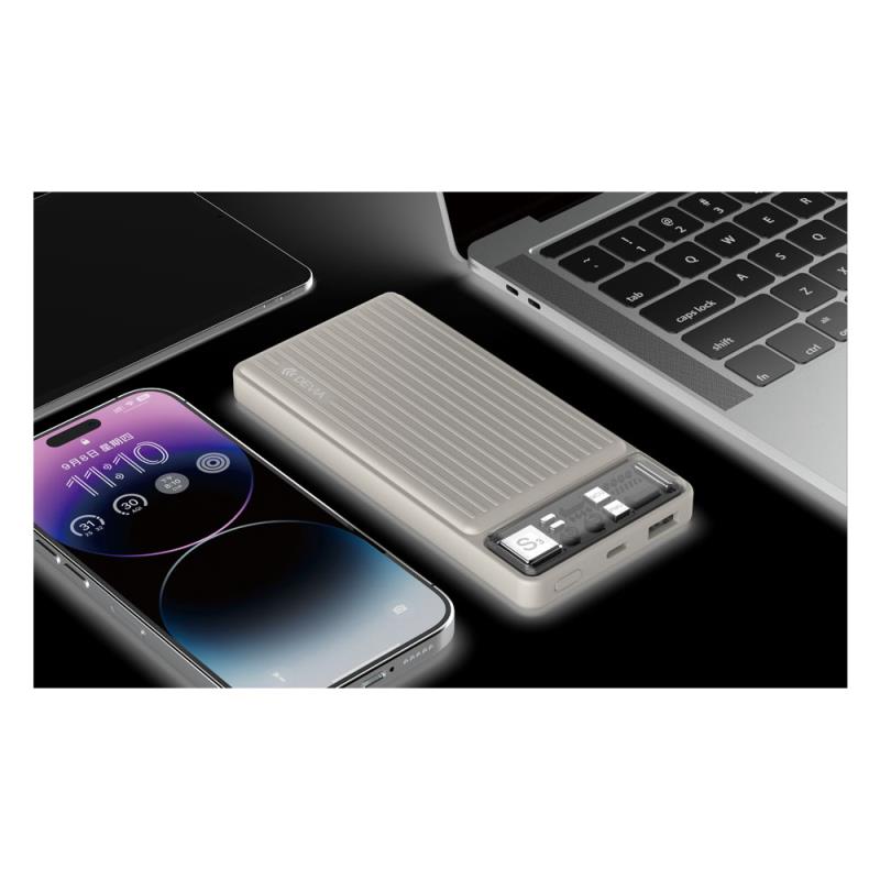 Φορτιστής Ανάγκης Devia EP175 12W 10000mAh Smart Ανοικτό Γκρι