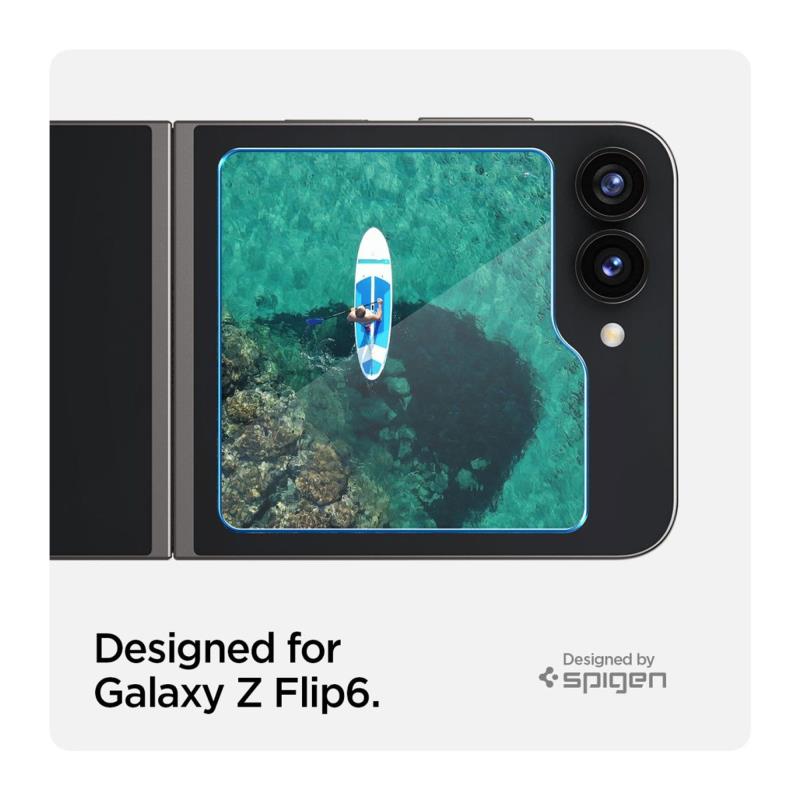 Tempered Glass Full Face Spigen Glas.tR EZ-FIT Samsung Galaxy Z Flip 6 5G Διάφανο (2 τεμ.)
