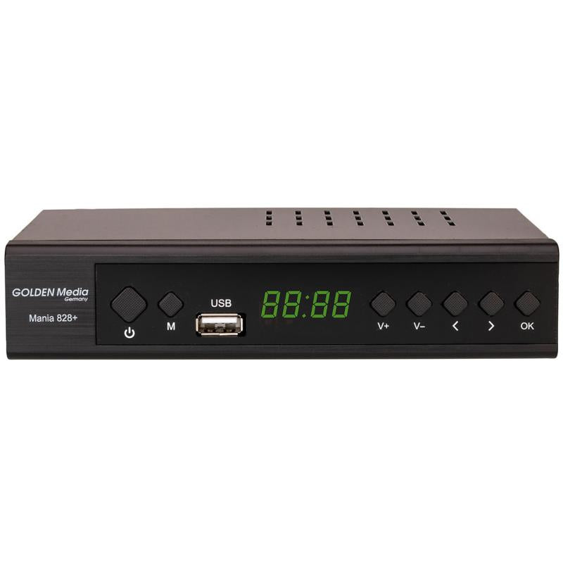 Επίγειος Ψηφιακός Δέκτης MPEG 4 Golden Media Mania 828+ με Χειριστήριο Learning T2/ C H.265 HEVC Μαύρο