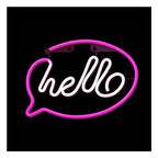 Neon LED Forever Light FLNE15 HELLO (USB/Μπαταρίας & On/Off) Ροζ - Λευκό