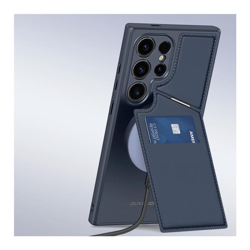 Θήκη Δερμάτινη Dux Ducis Samsung Galaxy S24 Ultra 5G 3 σε 1 Magnetic με Stand Rafi II Μπλε