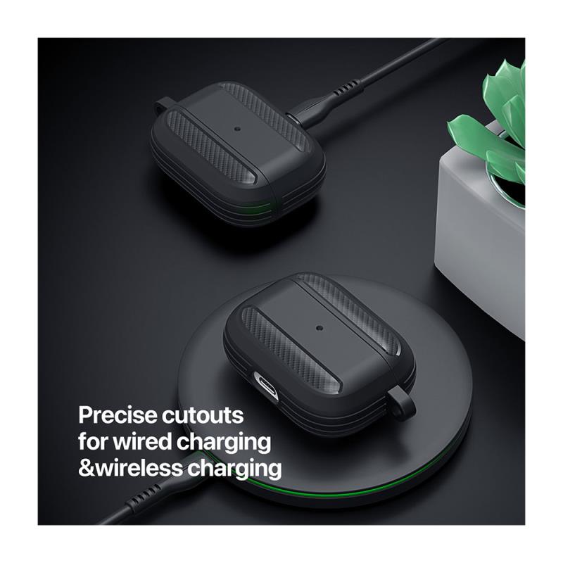 Θήκη TPU Dux Ducis PECB Apple AirPods 3 με Γάντζο Γκρι