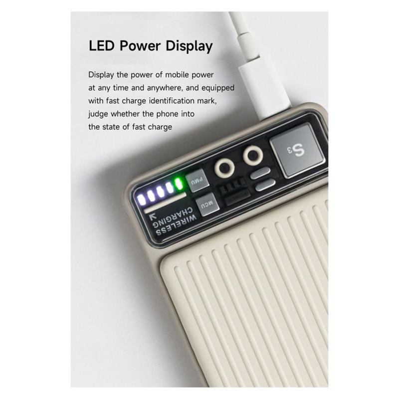 Φορτιστής Ανάγκης Devia S28 22.5W 10000mAh Magnetic Wireless Extreme Speed Σκούρο Γκρι