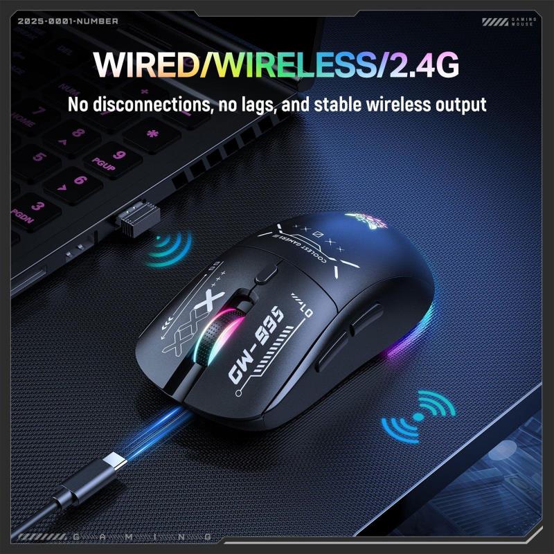 Ασύρματο Ποντίκι Onikuma CW935 Gaming RGB Μαύρο