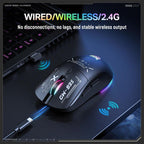 Ασύρματο Ποντίκι Onikuma CW935 Gaming RGB Μαύρο