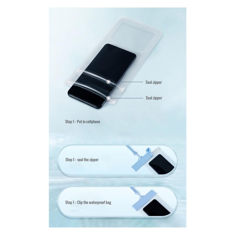 Waterproof Θήκη inos για Smartphones έως 6.9" Διάφανο-Λευκό