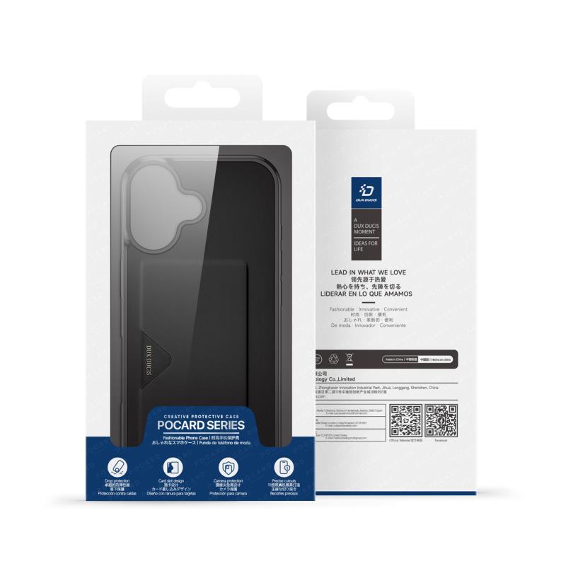 Θήκη TPU PU & PC Dux Ducis Pocard Apple iPhone 17 Μαύρο