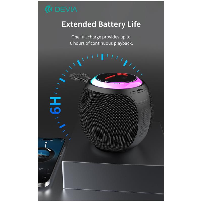Φορητό Ηχείο Bluetooth Devia EM505 Sound Lite1 5W Μαύρο