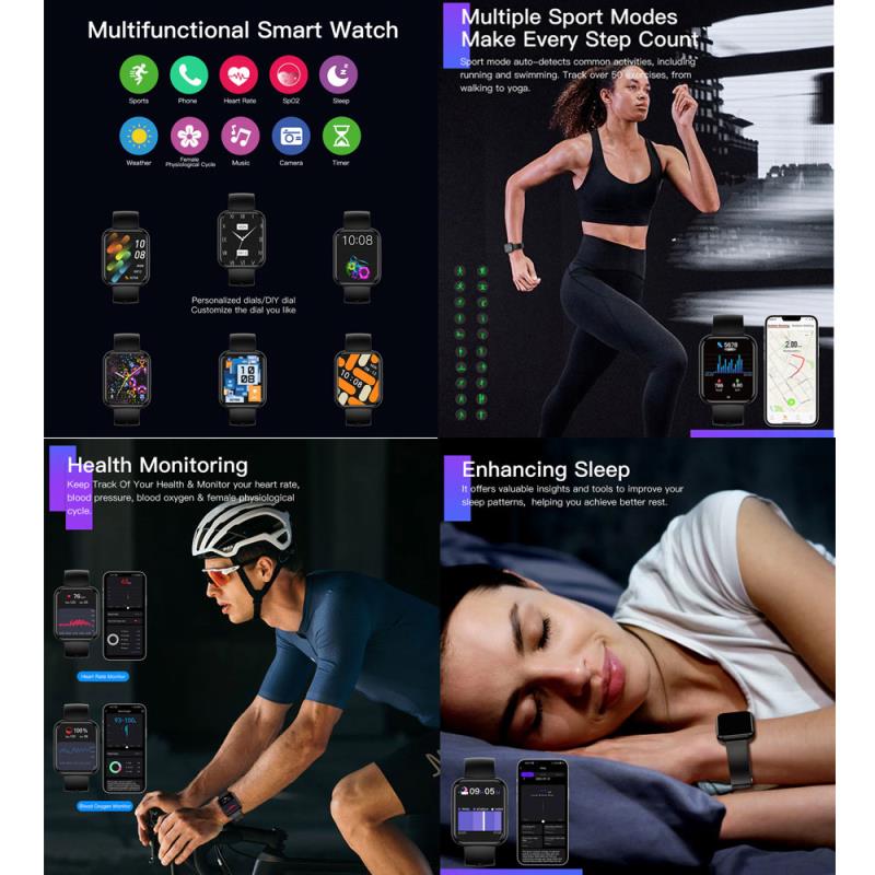 Smartwatch Choetech WT001 1.91" Μαύρο