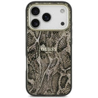 Θήκη TPU & PC Guess Apple iPhone 18 Pro Max/ 17 Pro Max MagSafe Python Pattern Καφέ
