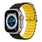 Λουράκι Devia Sport6 Silicone Apple Watch (38/ 40/ 41/ 42mm) Two-Tone Deluxe Μαύρο-Κίτρινο