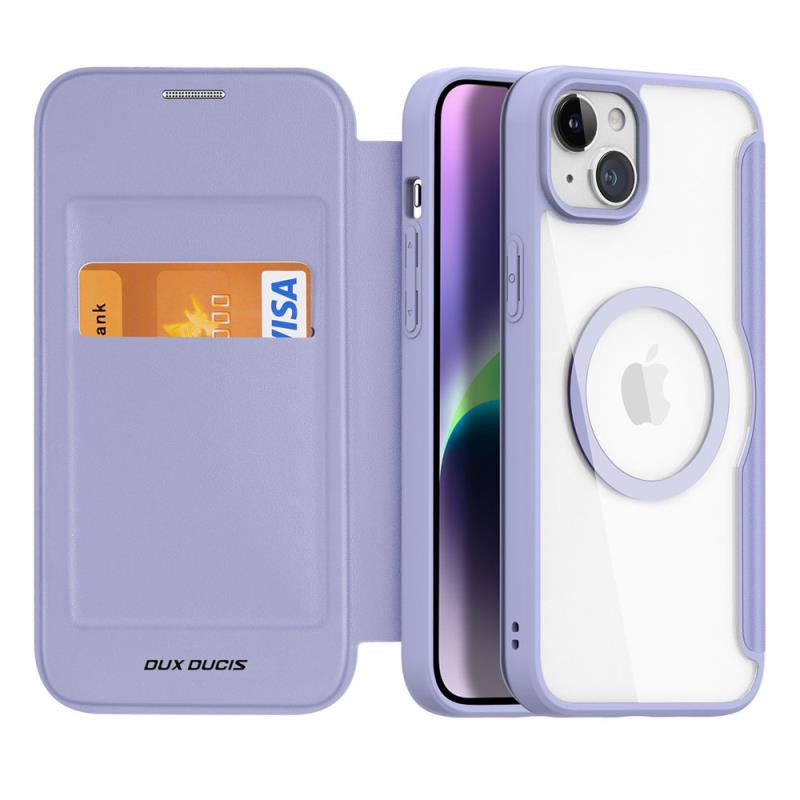 Θήκη Flip Dux Ducis Apple iPhone 15 Wallet Skin X Pro Μωβ