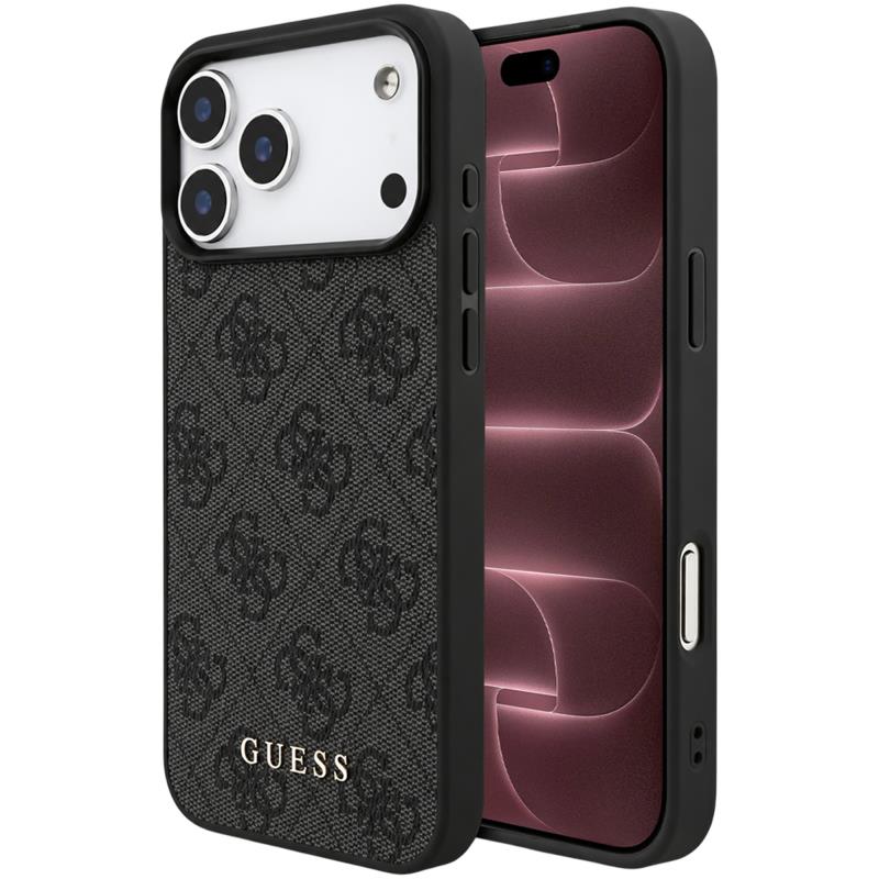 Θήκη TPU PC & Eco-Leather Guess Apple iPhone 18 Pro Max/ 17 Pro Max Hardcase Classic 4G Μαύρο