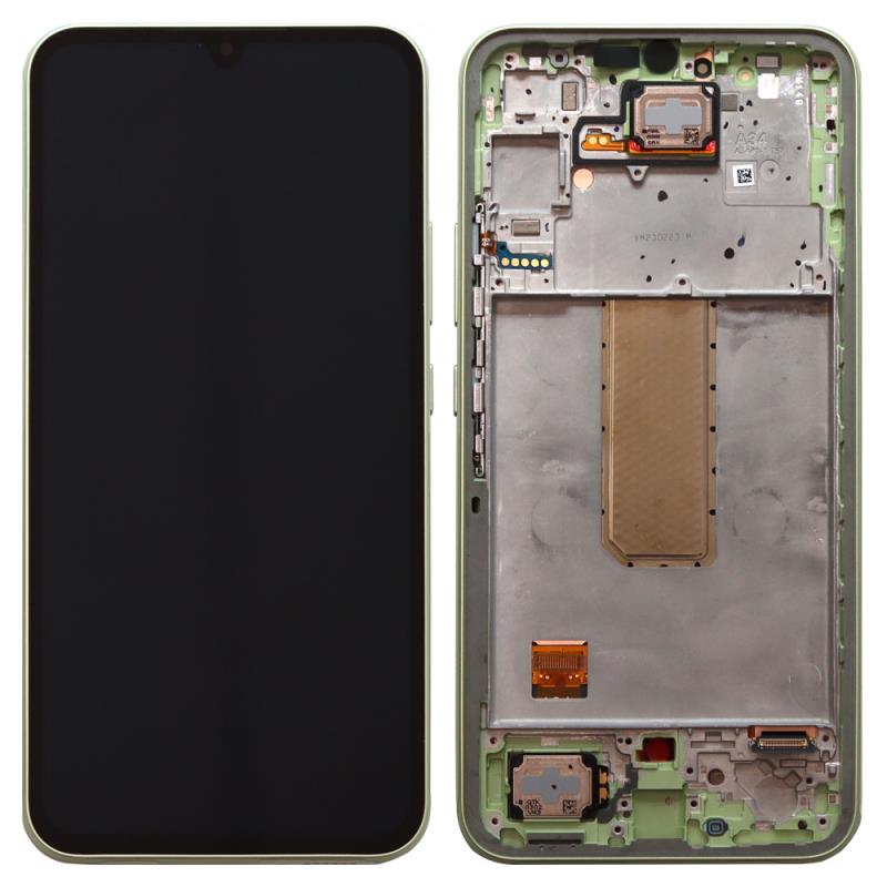 Οθόνη με Touch Screen & Μπροστινή Πρόσοψη Samsung A346B Galaxy A34 5G Lime (Original)