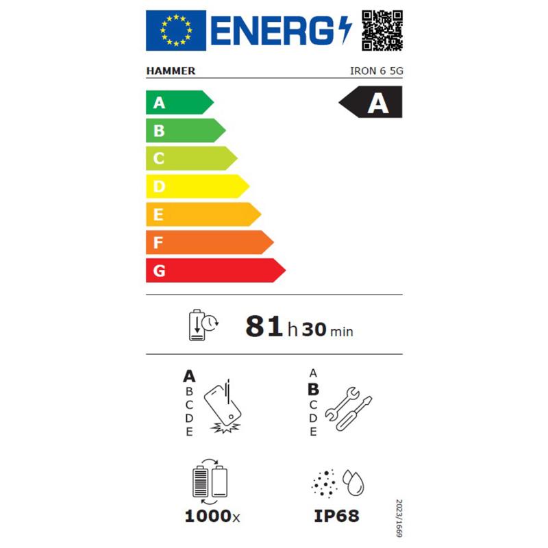 Κινητό Τηλέφωνο Hammer Iron 6 5G (Dual SIM) 256GB 8GB RAM Πορτοκαλί