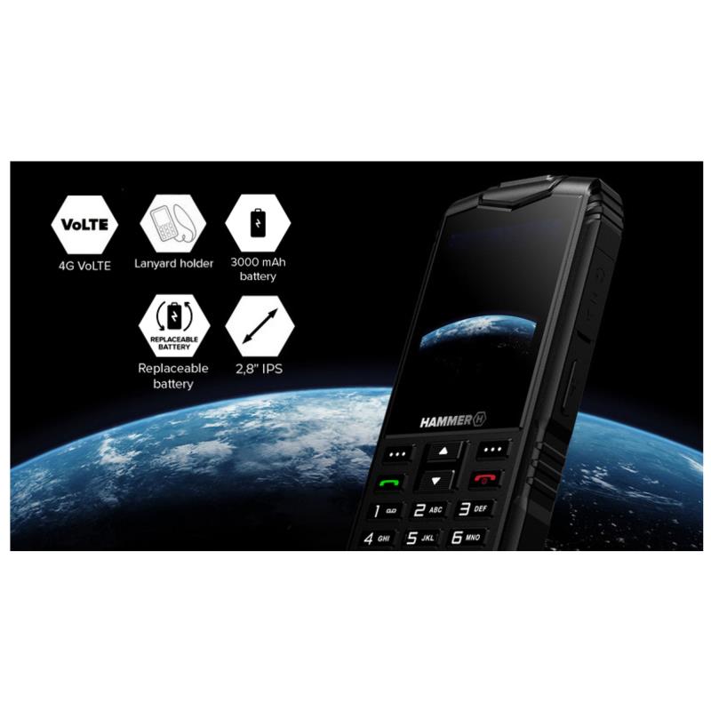 Κινητό Τηλέφωνο Hammer Horizon LTE (Dual SIM) Μαύρο