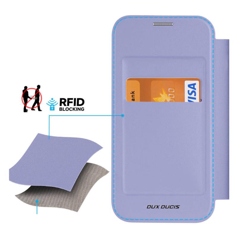Θήκη Flip Dux Ducis Apple iPhone 15 Pro Wallet Skin X Pro Μωβ