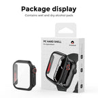 Θήκη PC με Tempered Glass Ahastyle WG115 Apple Watch 7/ 8/ 9 45mm Upgrade σε Ultra Μαύρο