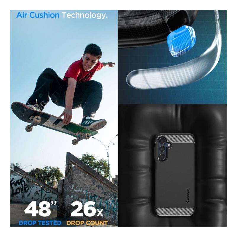 Θήκη Soft TPU Spigen Samsung Galaxy A16 4G/ 5G Rugged Armor Μαύρο