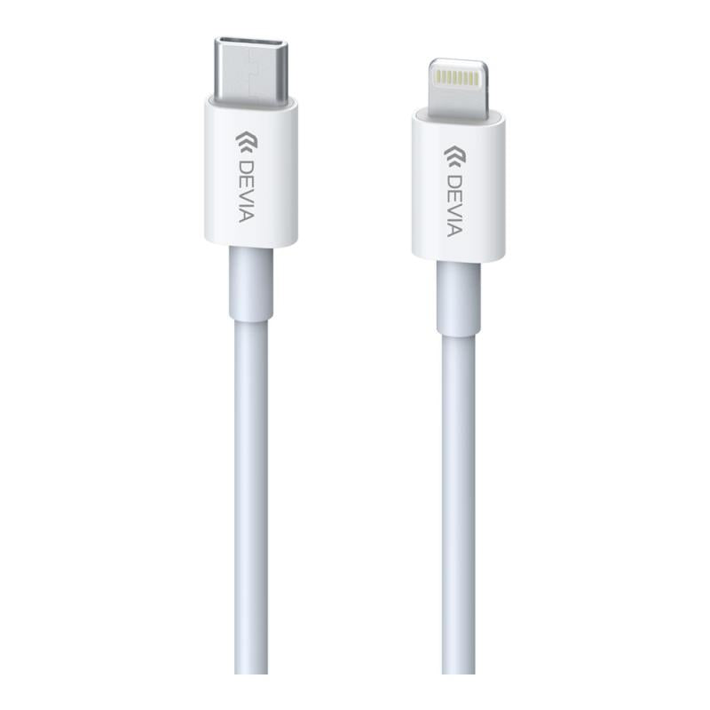 Καλώδιο Σύνδεσης USB 2.0 Devia EC146 USB C σε Lightning PD 20W 1m Smart Λευκό