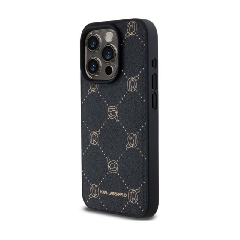 Θήκη PU Karl Lagerfeld Magsafe Apple iPhone 15 Pro Max Leather Karl Head Μαύρο