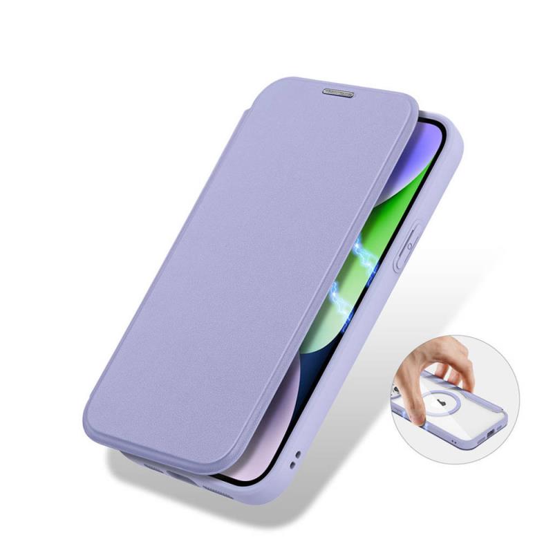 Θήκη Flip Dux Ducis Apple iPhone 15 Plus Wallet Skin X Pro Μωβ