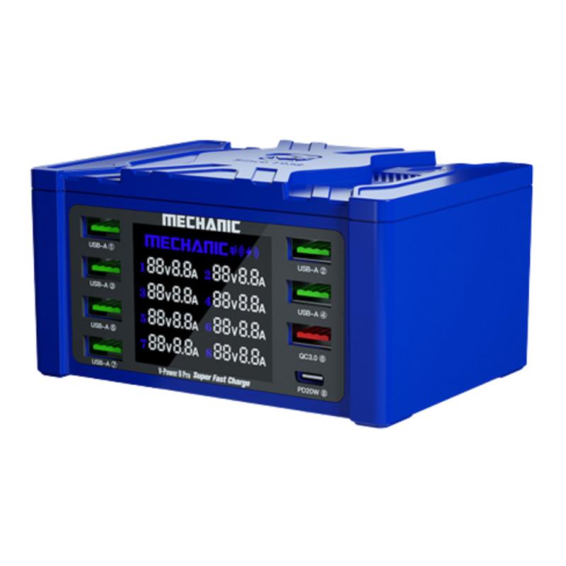Πολυφορτιστής Πάγκου Service Μechanic V-Power 8PRO με 8 Θύρες USB 110W