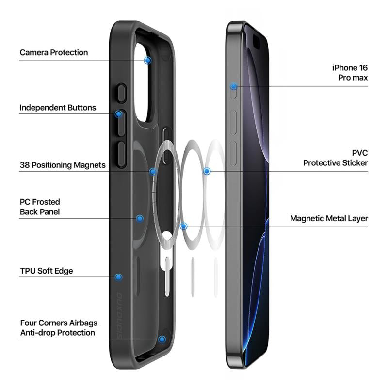 Θήκη TPU & PC Dux Ducis Apple iPhone 16 Pro Max Magnetic MagSafe Yind Μαύρο