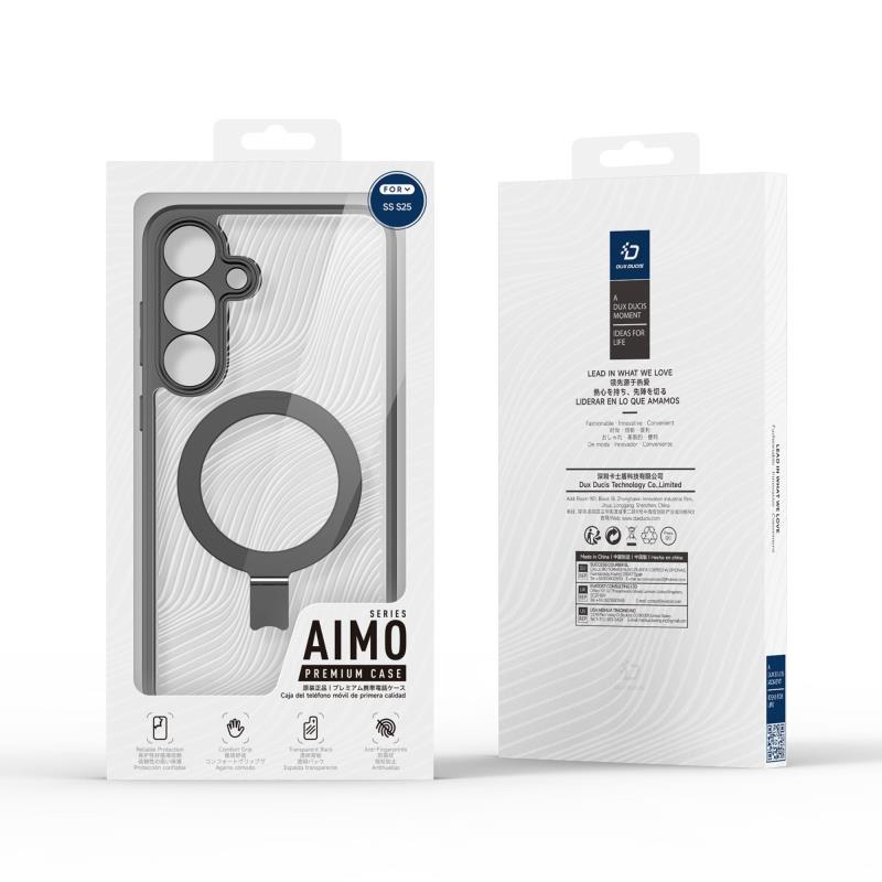 Θήκη TPU & PC Dux Ducis Samsung Galaxy S25 5G Magnetic με Stand Aimo Μαύρο