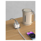 Μονόπριζο Devia WW09-F-PD Auto Power 1AC & 3 Θύρες USB (2x USB A, 1x USB C) PD QC 20W Smart Λευκό