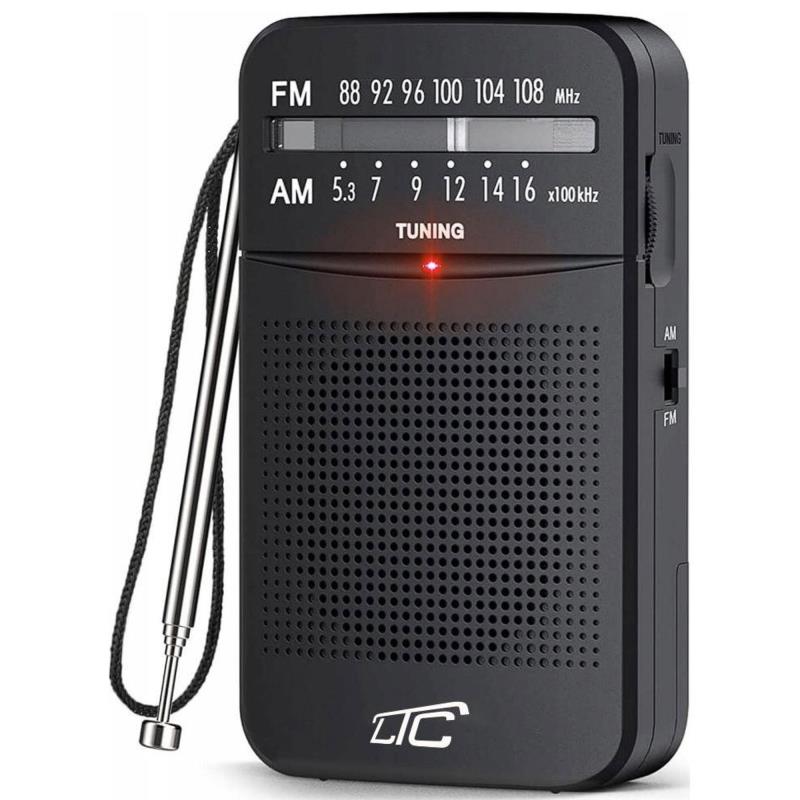 Φορητό Ραδιόφωνο Τσέπης LTC Lega με AM/FM & Mini Jack 3.5mm Μαύρο