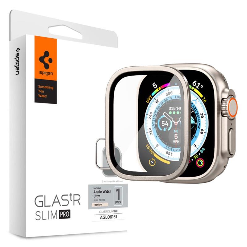 Tempered Glass Spigen Glas.tR Slim Pro Apple Watch Ultra 1/ 2/ 3 49mm Titanium (1 τεμ.)