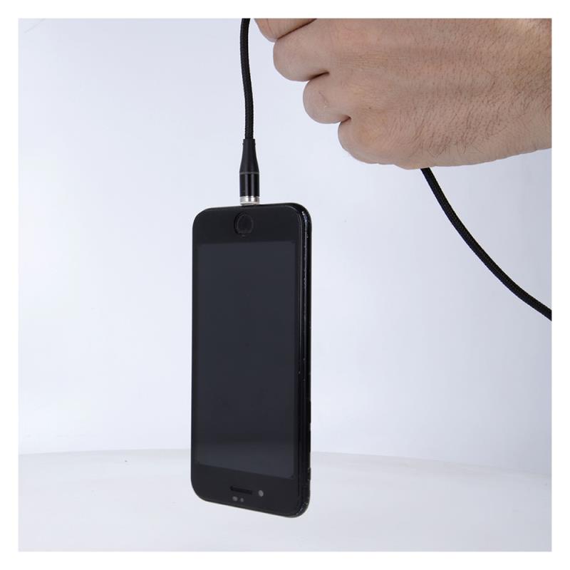 Καλώδιο Σύνδεσης USB 2.0 3 σε 1 Maxlife MXUC-03 Magnetic Nylon USB A σε Lightning & USB C & Micro USB 10W 1m Μαύρο