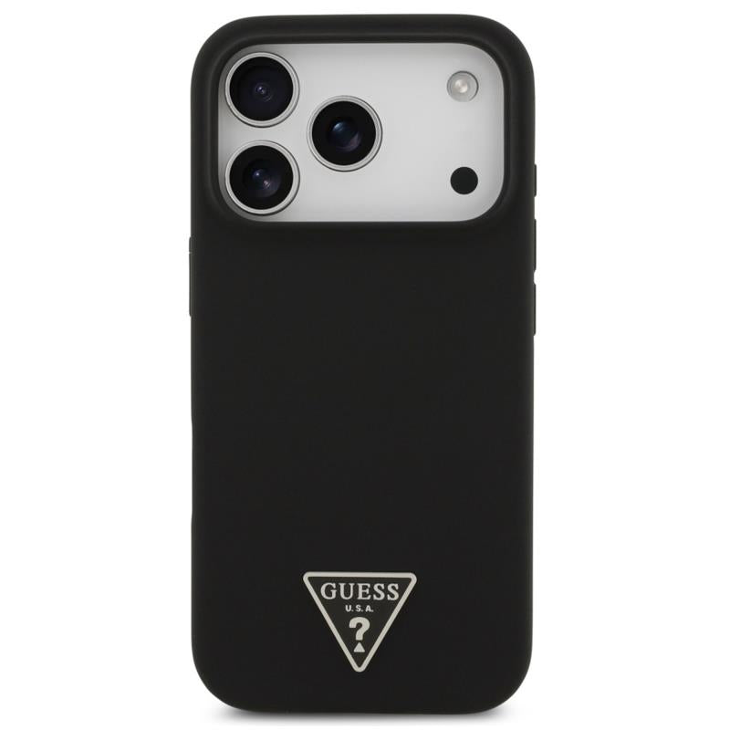 Θήκη Σιλικόνης Guess MagSafe Apple iPhone 17 Pro Max Triangle Logo Μαύρο